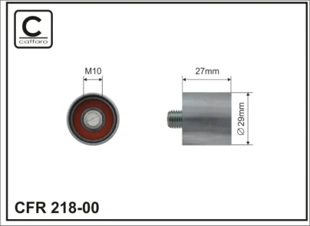Ролик натяжного механізму ремня ГРМ Audi A4/A6, Seat Exeo/ST, Skoda Superb I, VW Passat 1.8/2.0 01.95-05.10 29x10x27 CAFFARO 218-00
