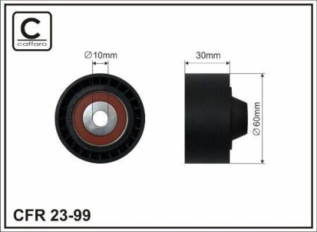 Ролик CFR 60x10x30 CAFFARO 23-99