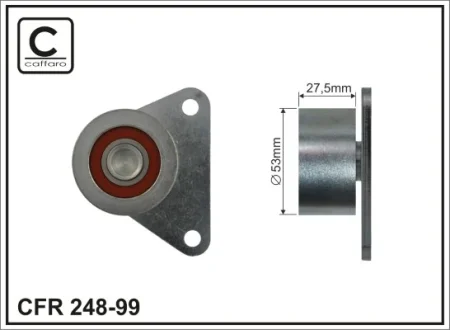 Натяжний механізм ремня ГРМ Volvo 850/960/C30/C70 I/II/S40 I/II/S60 I/S70/S80 I/II/V40/V50/V70 I/II/III/XC60/XC70/XC90 I 1.6-2.9 08.90- 53x18x27 CAFFARO 24899