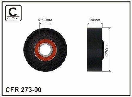 Натяжной ролик, поликлиновой ремень CAFFARO 273-00