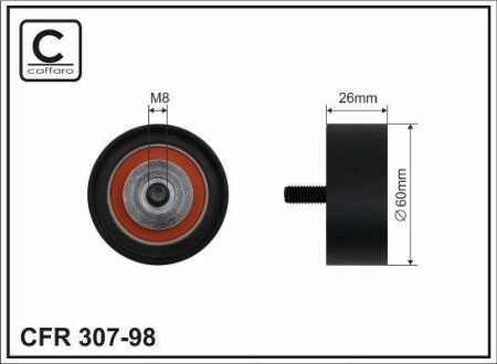 Ролик CFR 60x8x26 CAFFARO 307-98