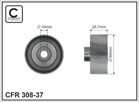 Ролик CFR 60x10x26,7 CAFFARO 308-37