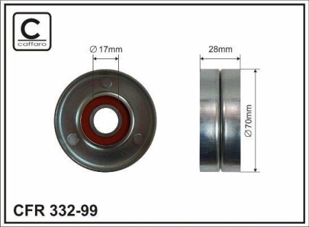 Ролик CFR 70x17x28 CAFFARO 332-99