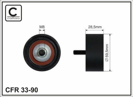 Ролик CFR 59.5x8x28x5 CAFFARO 33-90