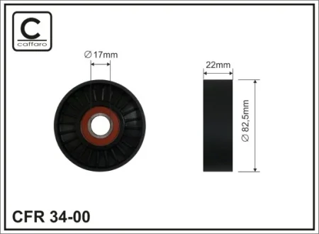 Ролик CFR 82.5x17x22 CAFFARO 34-00