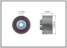 Ролик ГРM O60 HYUNDAI Santa Fe 2.0-2.4 00-06, KIA Sorento 2.4 02-11, MITSUBISHI Lancer 2.0 -13, L200 2.0-2.4 96-11, MD156604, SMD156604, MD192731, MD121993, 121993, 24810-38001, 24810-33021, 24810-33024 CAFFARO 373131 (фото 1)