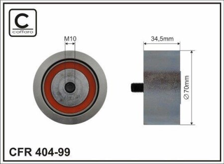 Ролик CFR 70X10X34.5 CAFFARO 404-99