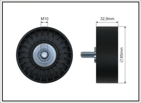 Ролик проміжний поліклинового ремня BMW 5 E60/E61/6 E63/E64/7 E65/E66/E67 2.5D/3.0D 09.02-12.10 85x10x32 CAFFARO 419-51