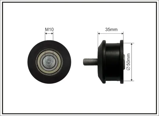 Ролик натяжного механізму ремня ГРМ ZAZ Таврія/Sens 1.1/1.3 96- 50x10x21,5 CAFFARO 44799 (фото 1)