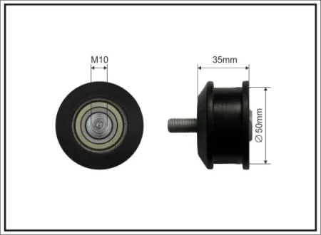 Ролик натяжного механізму ремня ГРМ ZAZ Таврія/Sens 1.1/1.3 96- 50x10x21,5 CAFFARO 44799