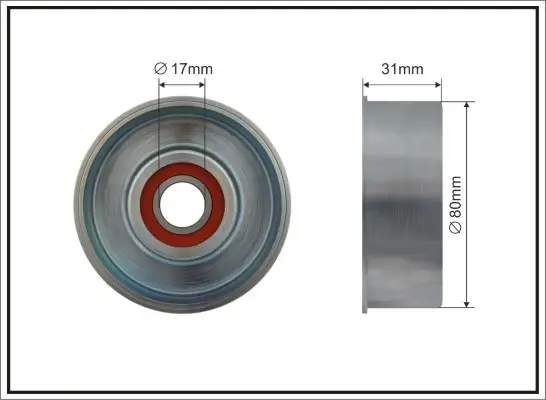 Ролик натяжний генератора Nissan Primera(P12)02-08 Teana, X-Trail 02-13 CAFFARO 500085 (фото 1)