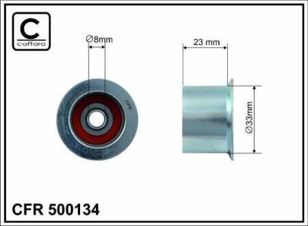 Ролик проміжний ремня ГРМ BMW 3 E30/E36/5 E34 1.6/1.8 06.87-06.94 33x8x23 CAFFARO 500134