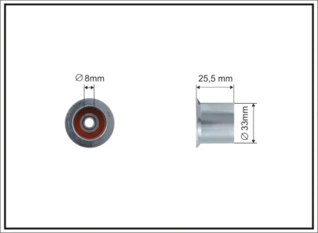Ролик проміжний ремня ГРМ BMW 3 E30/E36/5 E34 1.6/1.8 06.87-06.94 33x8x23 CAFFARO 500134