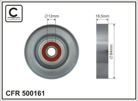 Ролик натяжного механізму поліклинового ремня Nissan Almera I/Micra C+C III/III/Note 1.0-1.6 09.95- 84x12x18,5 CAFFARO 500161