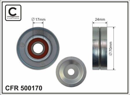 Ролик CFR 70X17X24 метал CAFFARO 500170