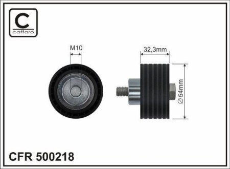 Ролик проміжний ремня ГРМ Opel Vivaro A, Renault Avantime/Clio II/III/Espace III/IV/Grand Scenic II/Laguna/I/II/III/Megane CC/I/Trafic 1.8/2.0 04.98- 54x10x32,3 CAFFARO 500218