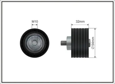 Ролик проміжний ремня ГРМ Opel Vivaro A, Renault Avantime/Clio II/III/Espace III/IV/Grand Scenic II/Laguna/I/II/III/Megane CC/I/Trafic 1.8/2.0 04.98- 54x10x32,3 CAFFARO 500218