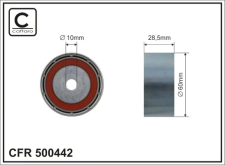 Ролик CFR 60X10X28.5 CAFFARO 500442