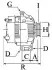 Генератор FORD/PSA Ka/Nemo/Panda/Punto/Strada/Grand Scenic/Musa "1,2-1,9" 99>> CARGO 113718 (фото 2)