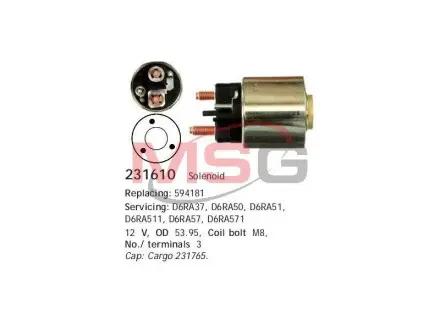 Втягуюче реле CARGO 231610
