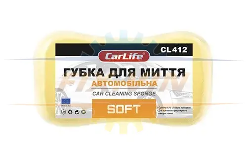 Губка для мытья автомобиля 220*120*60 SOFT CARLIFE CarLife CL-412 (фото 1)