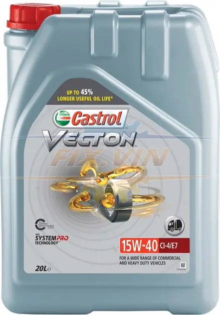 Олива моторна Vecton 15W-40 CI-4/E7 20л CASTROL 15B9C5 (фото 1)