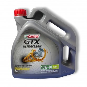 Масло моторное GTX Ultra Clean 10W-40 4л CASTROL 15DE18