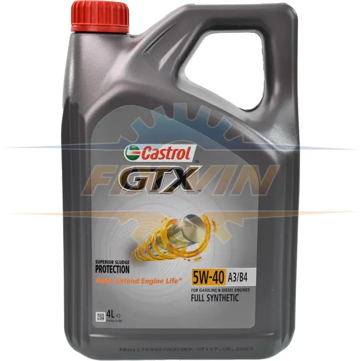 Олива моторна GTX 5W-40 A3/B4 4л CASTROL 15E62C (фото 1)