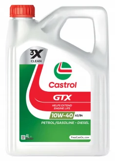 Олива моторна GTX A3/B4 10W-40 4л CASTROL 15F8FD