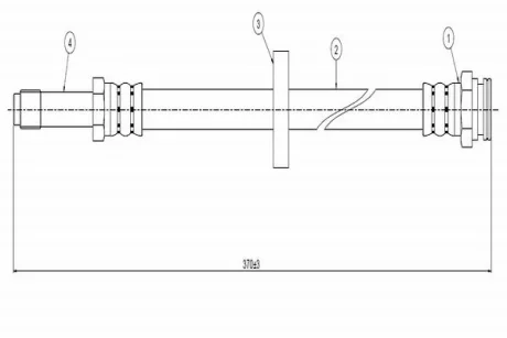 CAVO VW Шланг тормозной передний Felicia,Caddy Cavo C800089A