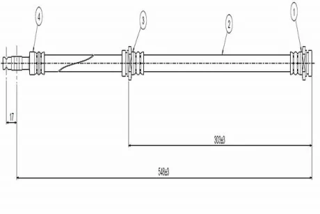 Шланг тормозной передний L=R MAZDA 626 -91 Cavo C800214A