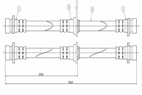 CAVO HONDA Шланг тормозной зад.Accord 93- Cavo C800267A