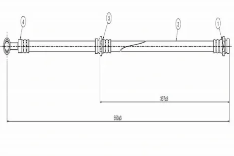 CAVO NISSAN шланг гальмівний передній Sunny -86 Cavo C800393A