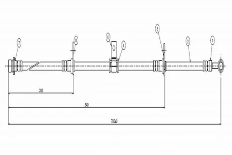 CAVO HONDA Тормозной шланг передн.прав. Accord -98, ROVER 600 -99 Cavo C800450A