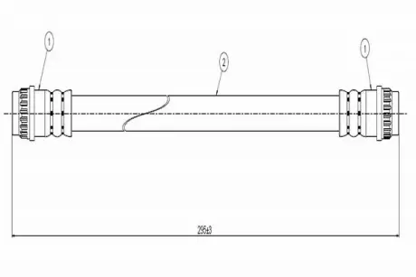 Шланг тормозной задний Cavo C800 534A