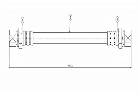 Шланг гальмівний задній Cavo C800 668A