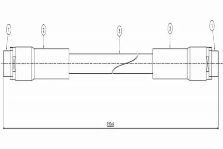 Шланг тормозной передній Cavo C801 002A