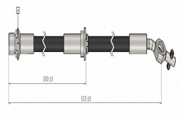 CAVO TOYOTA Шланг тормозной пер. лев. Avensis -00 Cavo C900443A (фото 1)
