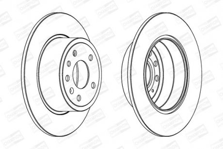 Диск тормозной задний (кратно 2шт.) Opel/Vauxhall Vectra CHAMPION 561962CH