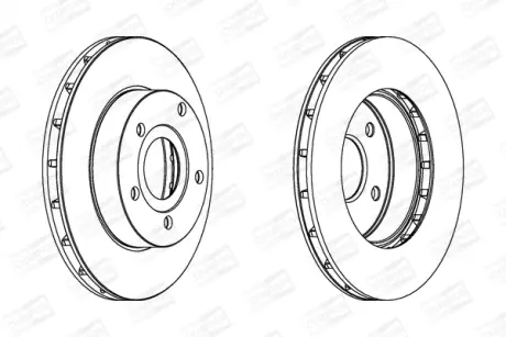 Диск гальмівний передній (кратно 2) Jeep Grand Cherokee (99-) CHAMPION 562147CH