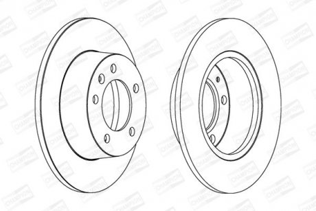 Диск тормозной задний (кратно 2шт.) Opel Movano/Renault Master (II) CHAMPION 562164CH