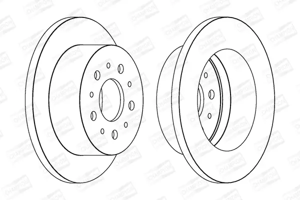 Диск гальмівний задній (кратно 2) Citroen Jumper (06-)/Fiat Ducato (06-)/Peugeot Boxer (05-) CHAMPION 562526CH (фото 1)