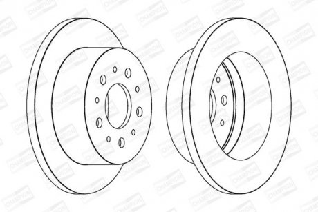 Диск гальмівний задній (кратно 2) Citroen Jumper (06-)/Fiat Ducato (06-)/Peugeot Boxer (05-) CHAMPION 562526CH