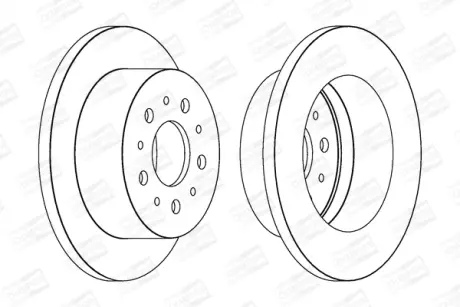 Диск гальмівний задній (кратно 2) Citroen Jumper (06-)/Fiat Ducato (06-)/Peugeot Boxer (05-) CHAMPION 562526CH
