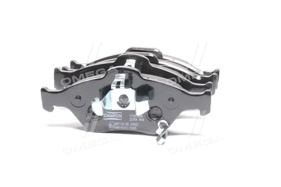 Колодки гальмівні дискові передні Toyota Yaris (05-10, 10-20) CHAMPION 572576CH (фото 1)