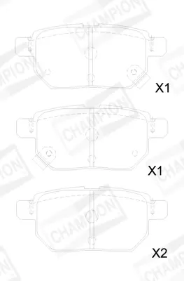 Колодки гальмівні дискові передні Toyota Prius (08-16), Corolla (13-19) CHAMPION 572632CH (фото 1)