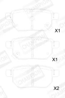 Колодки гальмівні дискові передні Toyota Prius (08-16), Corolla (13-19)  CHAMPION 572632CH