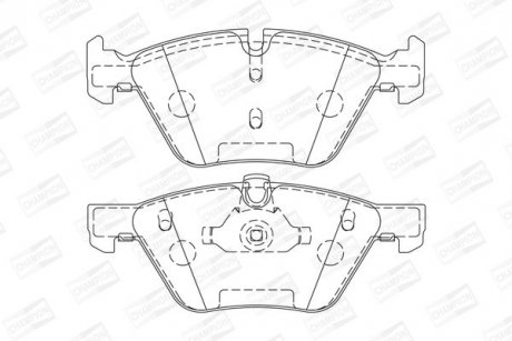 Колодки гальмівні дискові передні BMW Series 3 (E90) (05-), Series 5 (E60) CHAMPION 573151CH