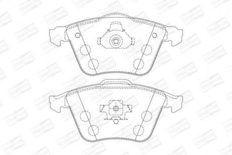 Колодки тормозные дисковые передние FORD FOCUS II (DA_, HCP, DP) 04-13|MAZDA 6 Saloon (GG) 02-08|SAAB 9-3 (YS3F, E79, D79, D75) 02-15|VOLVO C30 (533) CHAMPION 573199CH