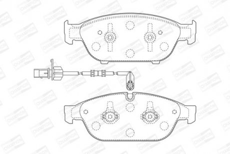 Колодки тормозные дисковые передние AUDI A6 (4G2, C7, 4GC) CHAMPION 573381CH